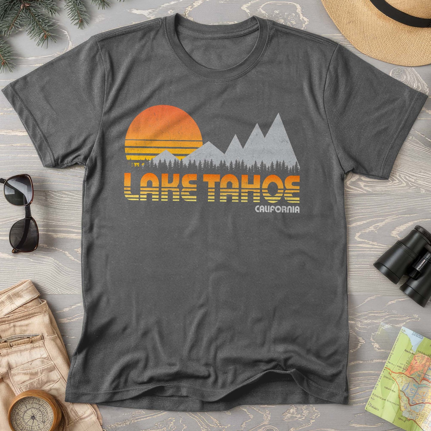 Lake Tahoe Retro 80's Comfort Colors T-Shirt
