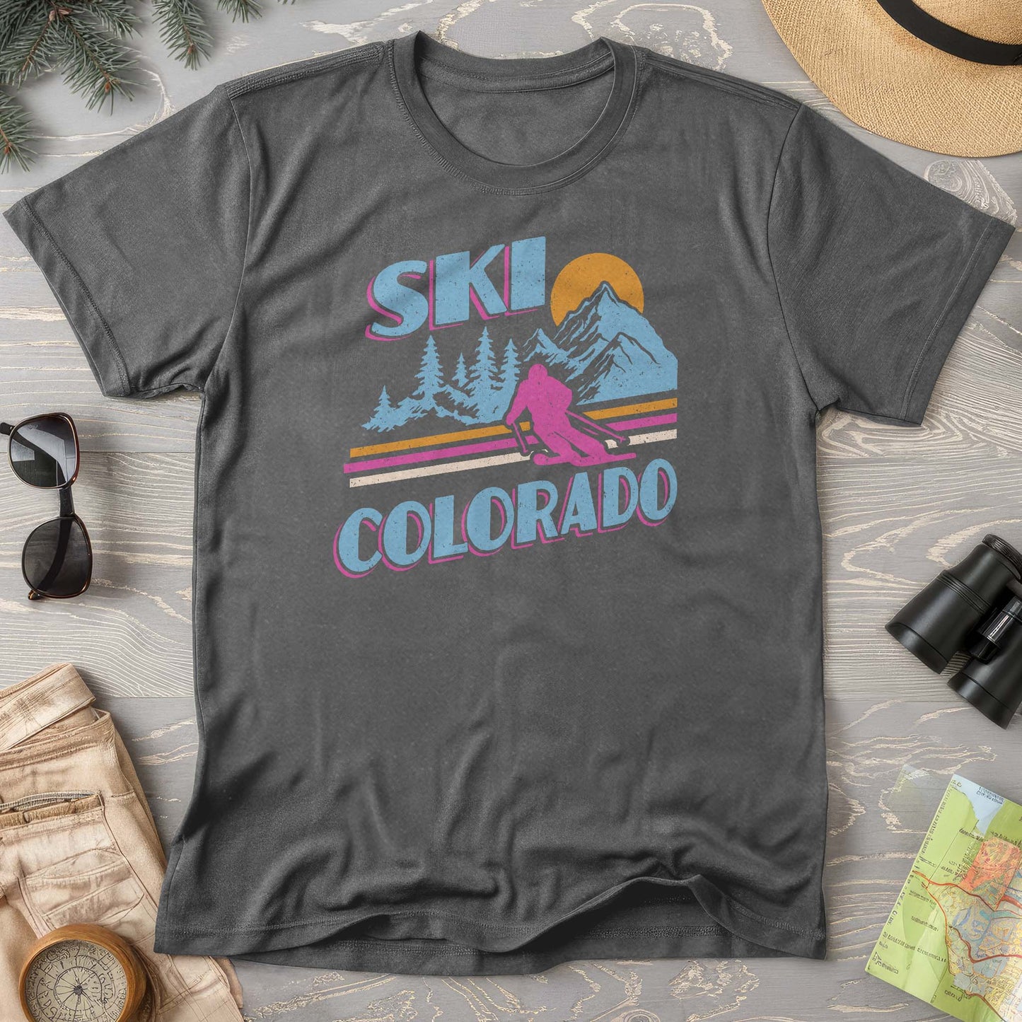 Ski Colorado Retro 80's Comfort Colors T-Shirt