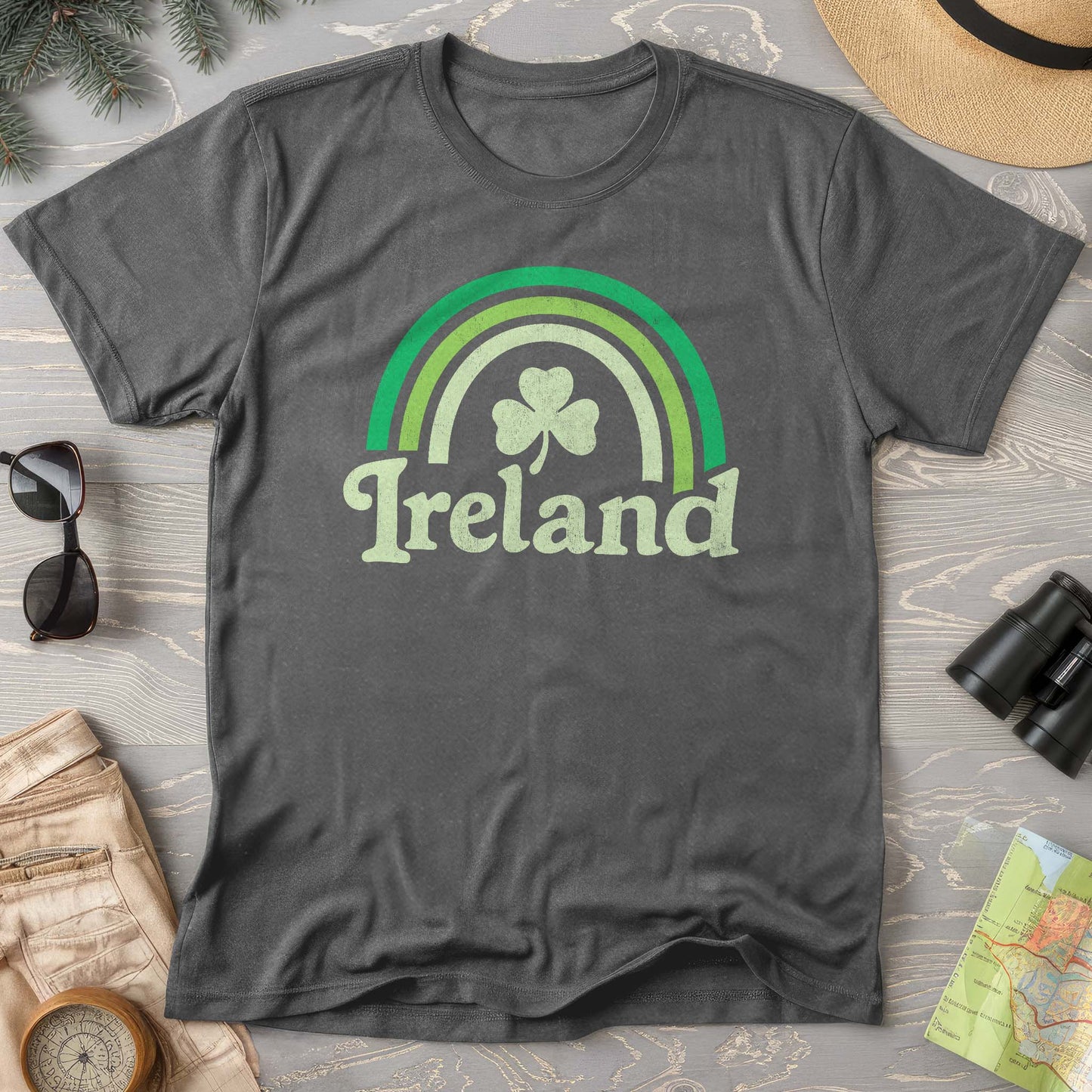 Ireland Rainbow Shamrock Comfort Colors T-Shirt