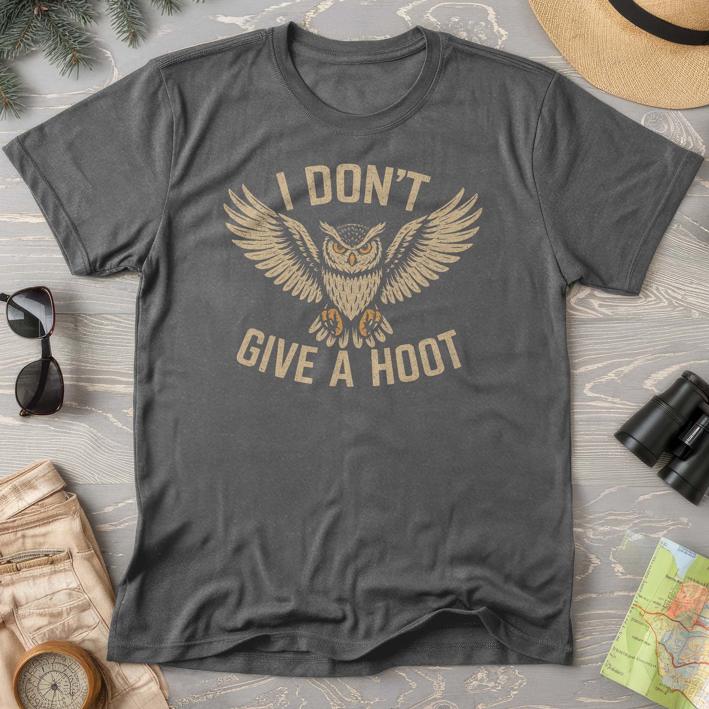 I Don't Give a Hoot "Vintage Owl" Comfort Colors