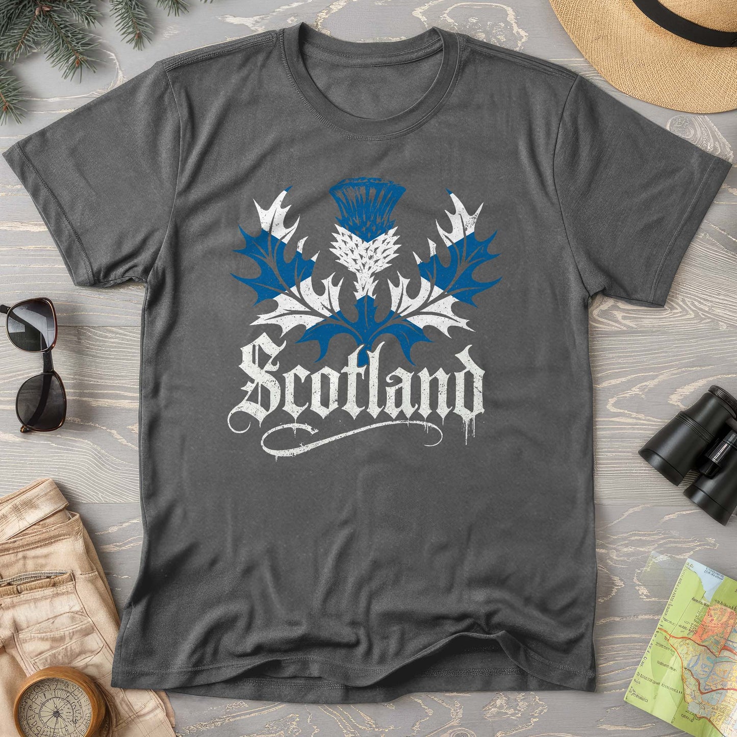 Scotland Gothic Thistle Comfort Colors T-Shirt