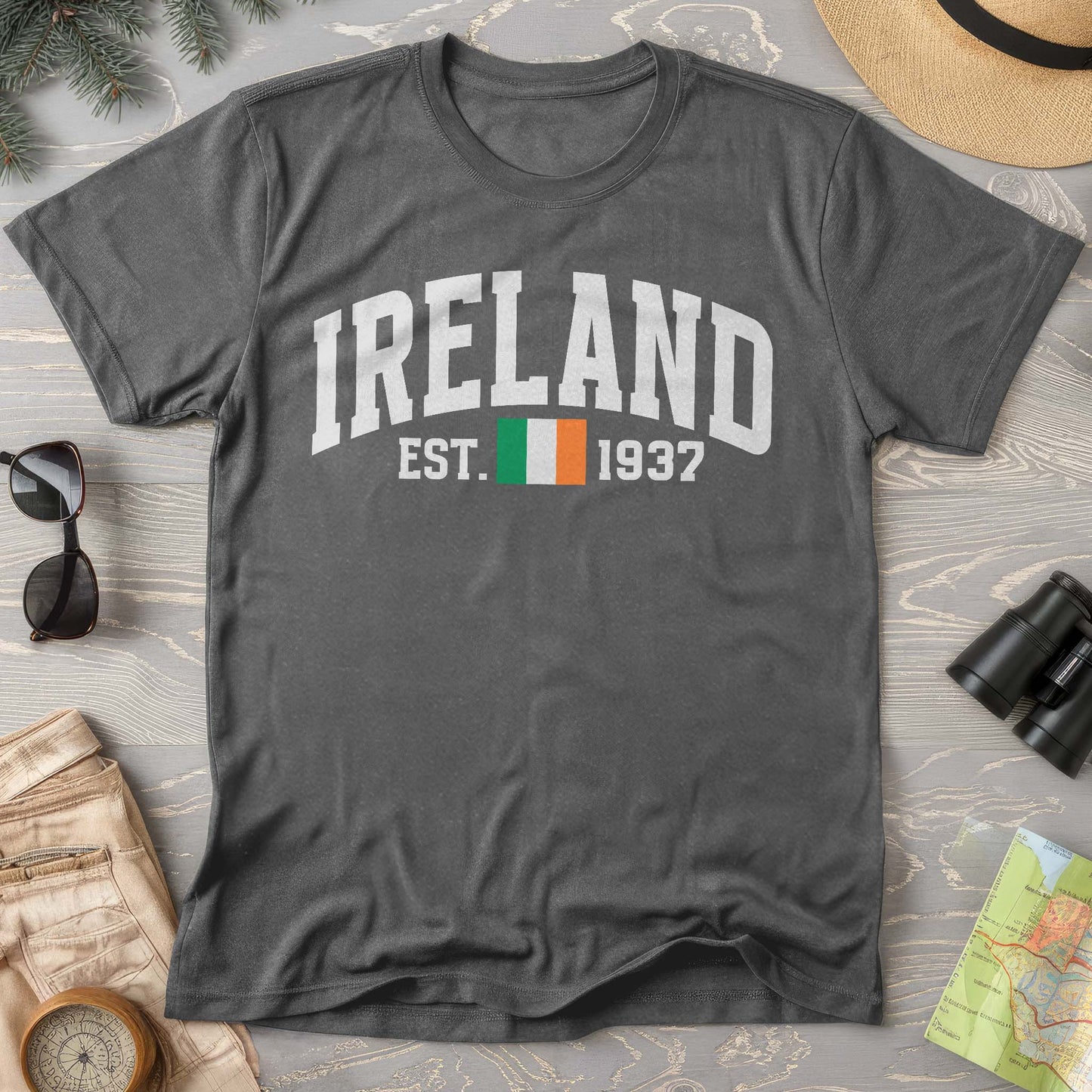 Ireland Varsity Flag Comfort Colors T-Shirt
