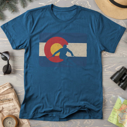 Colorado Flag Skier Comfort Colors T-Shirt