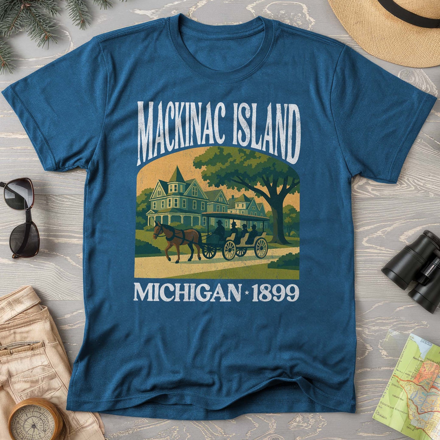 Mackinac Island Michigan "Big and Bold" Comfort Colors T-Shirt