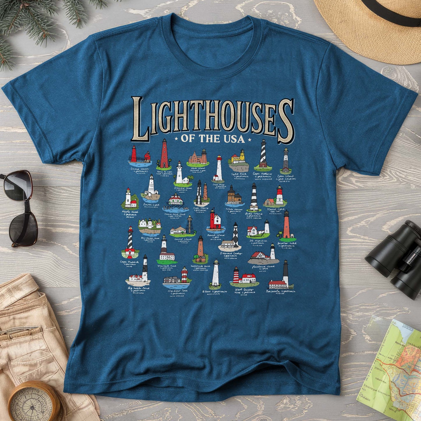 Lighthouses of the USA Comfort Colors T-Shirt