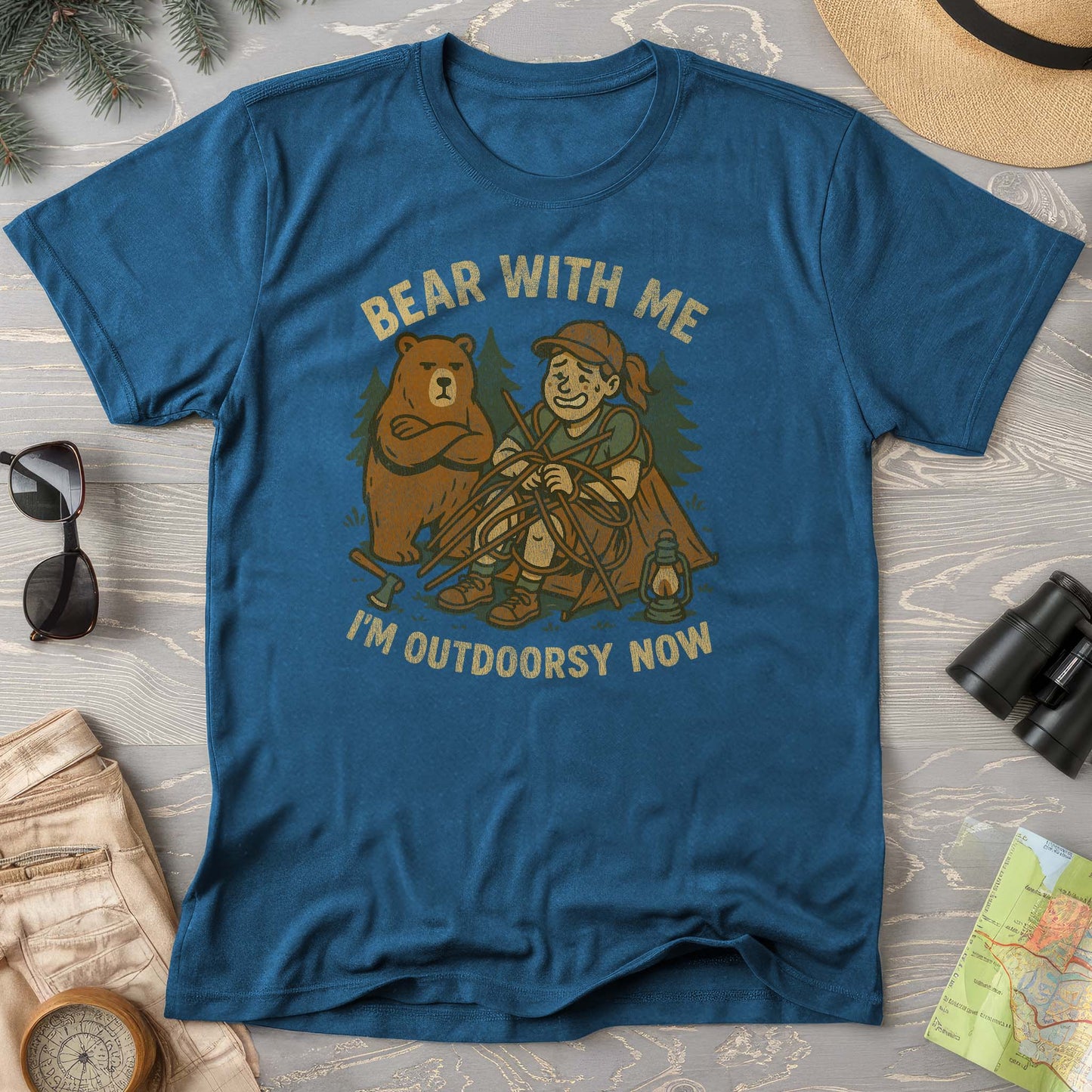 Women's "Bear With Me" Outdoorsy Comfort Colors T-Shirt