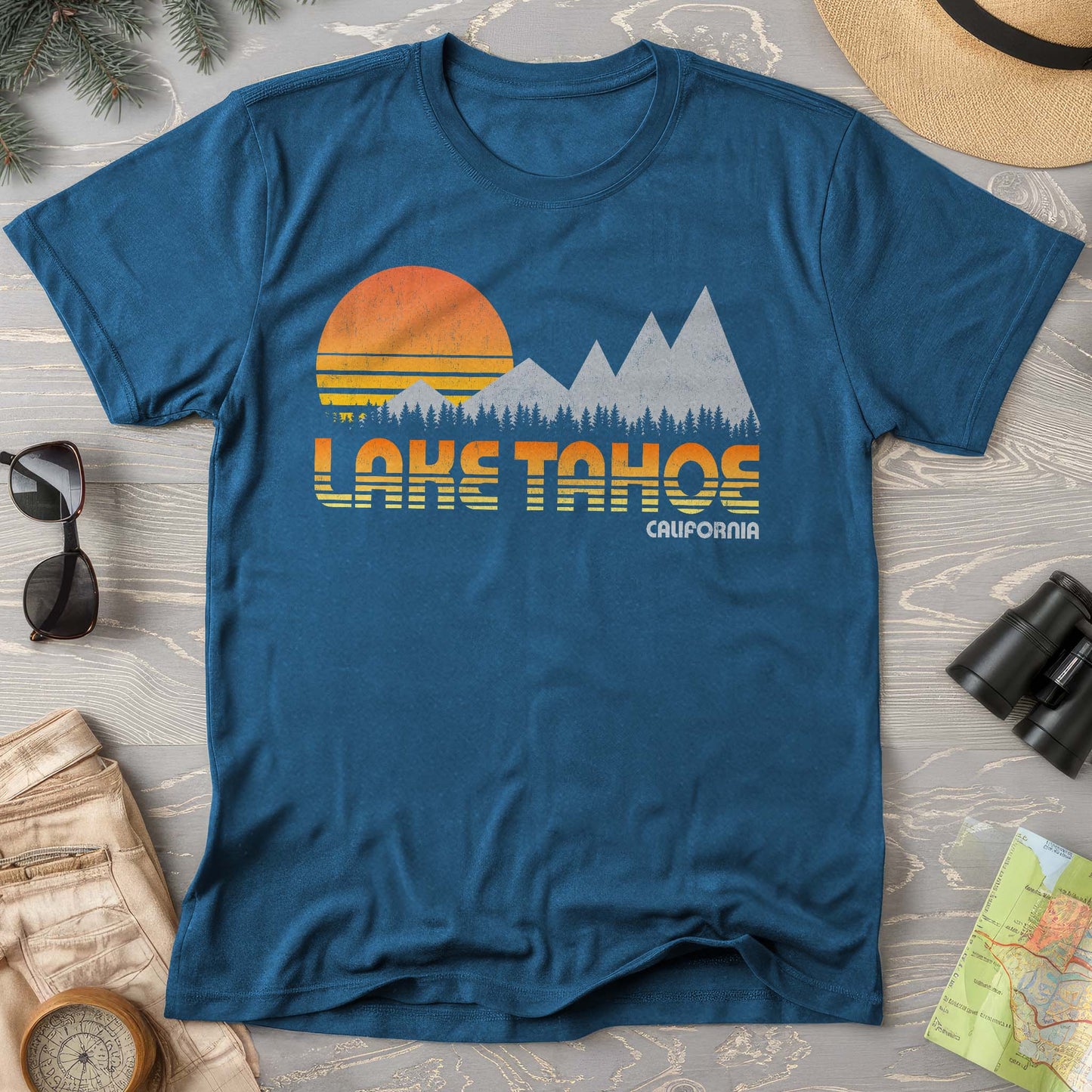 Lake Tahoe Retro 80's Comfort Colors T-Shirt