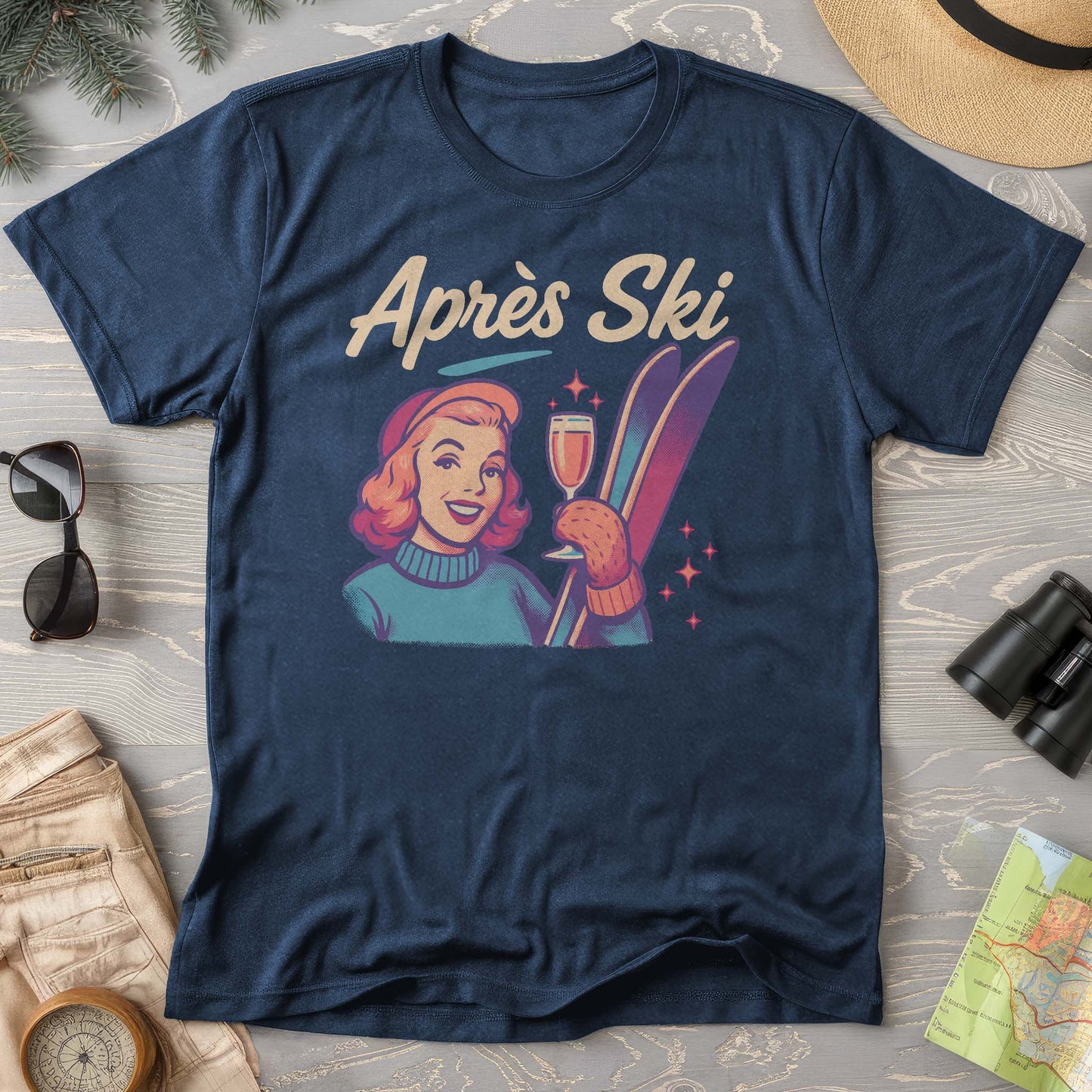 Apres Ski Retro 1950's Comfort Colors T-Shirt