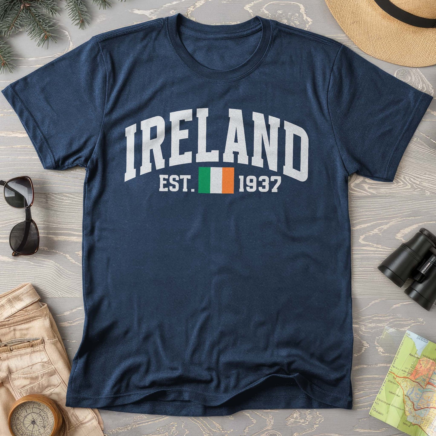 Ireland Varsity Flag Comfort Colors T-Shirt
