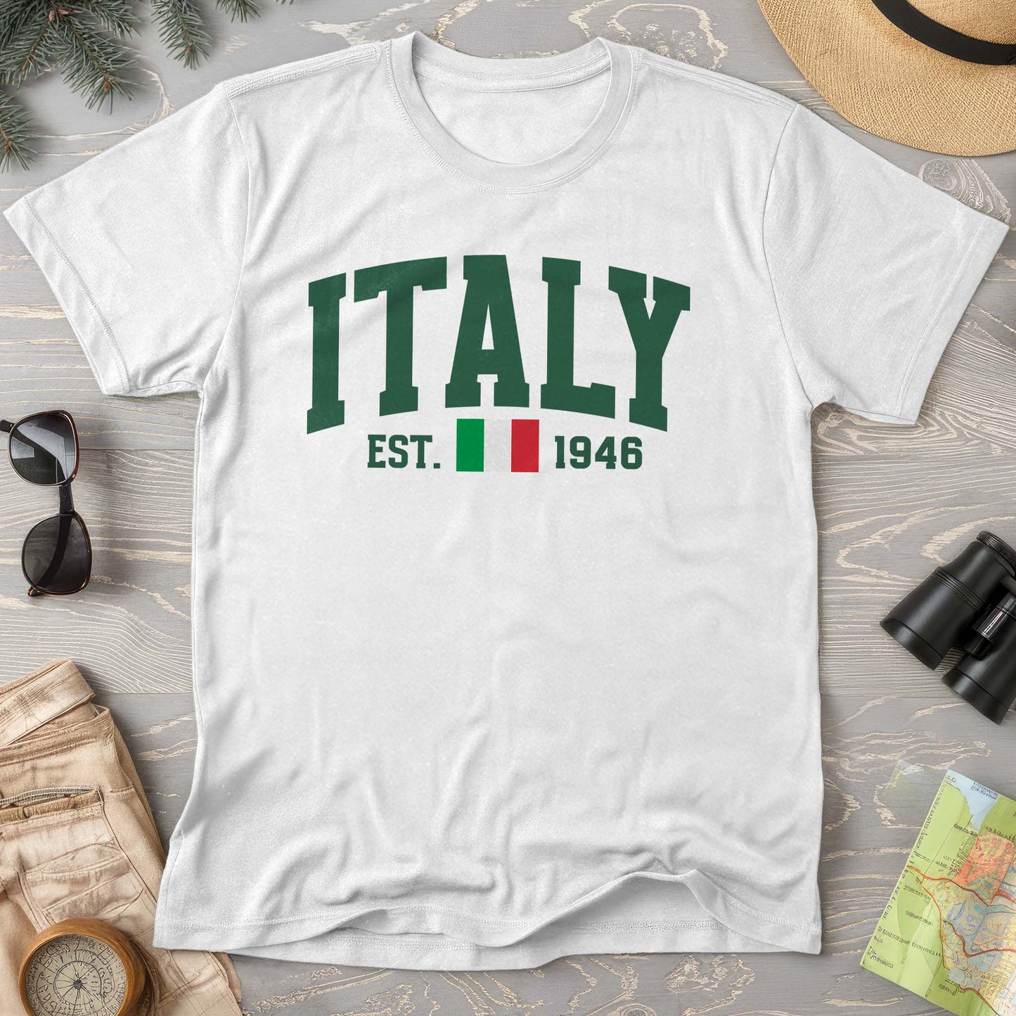 Italy Varsity Flag Comfort Colors T-Shirt
