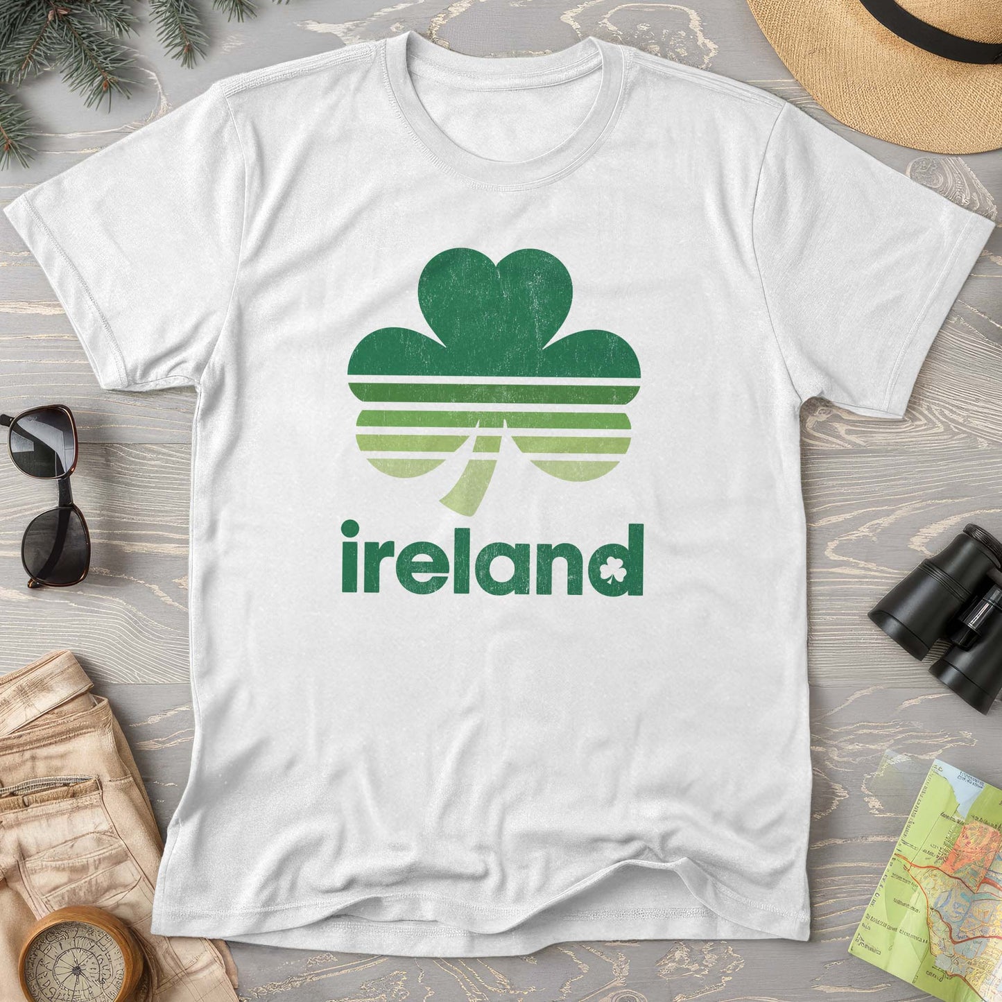 Ireland Retro Shamrock Comfort Colors T-Shirt
