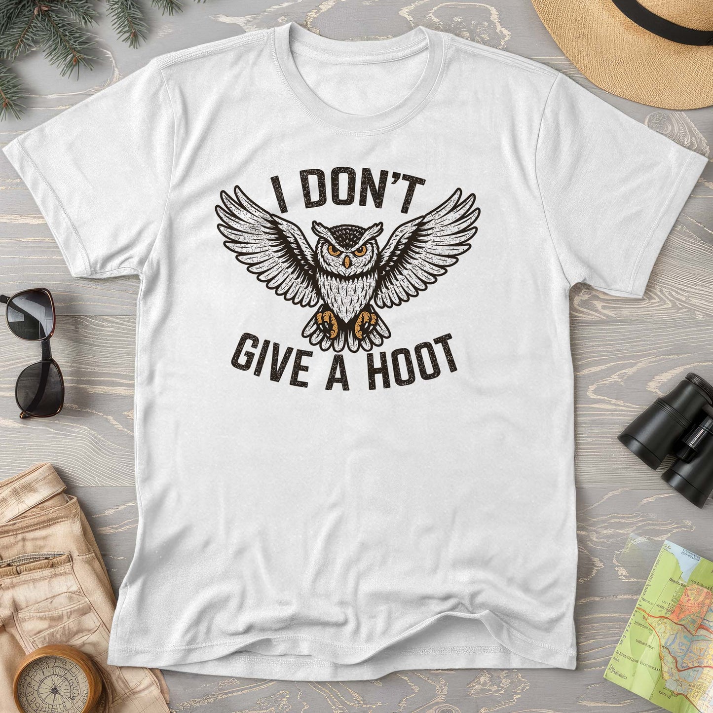 I Don't Give a Hoot "Vintage Owl" Comfort Colors