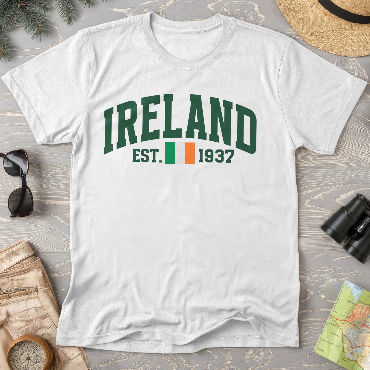Ireland Varsity Flag Comfort Colors T-Shirt