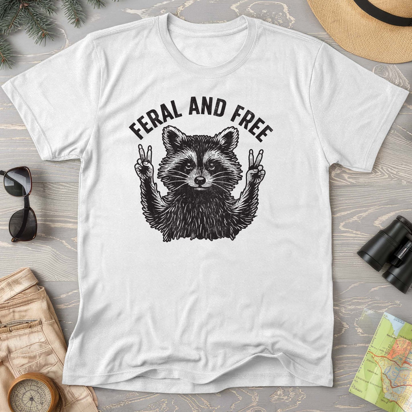 Feral and Free "Vintage Raccoon" T-Shirt