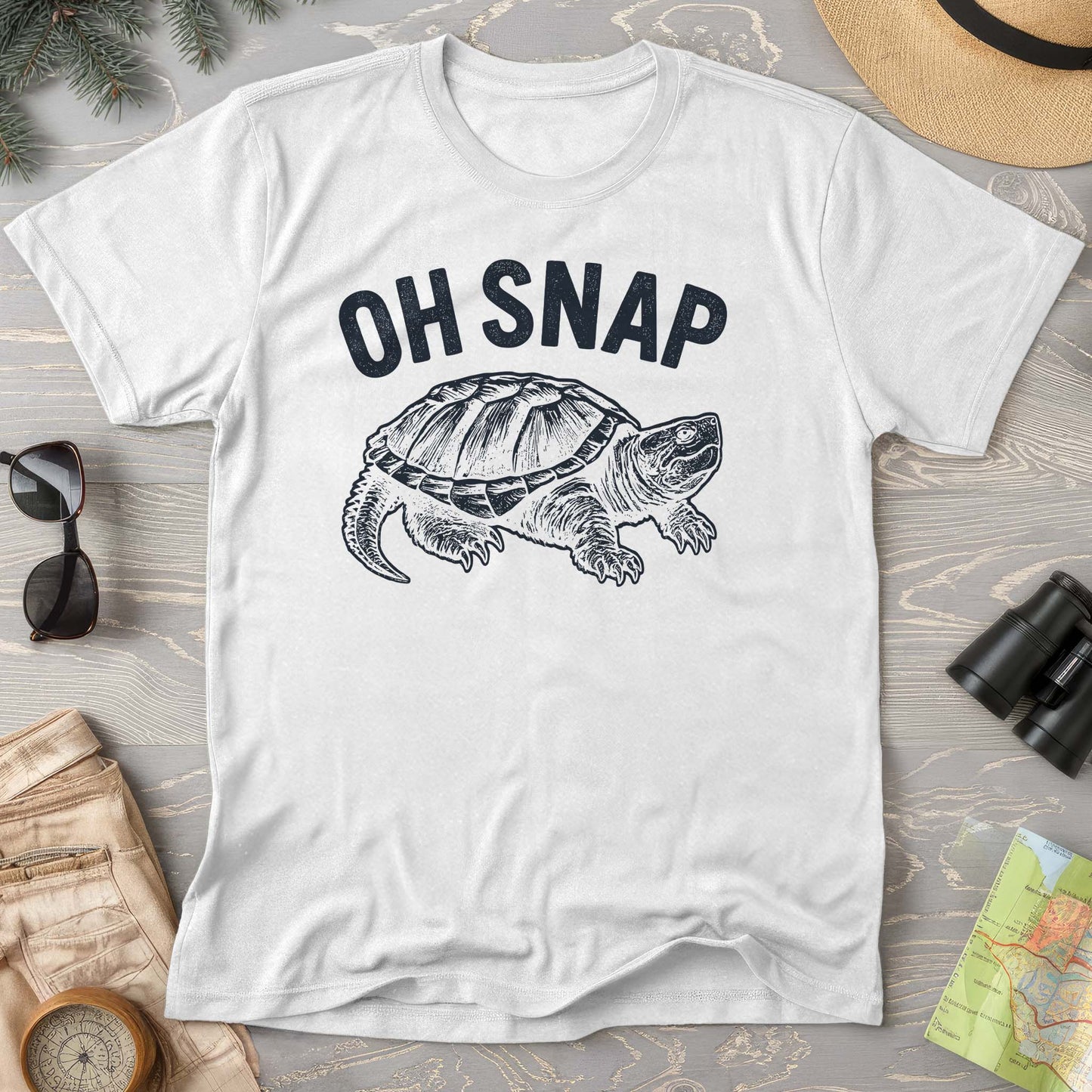 Snapping Turtle "Oh Snap" Textured Comfort Colors T-Shirt