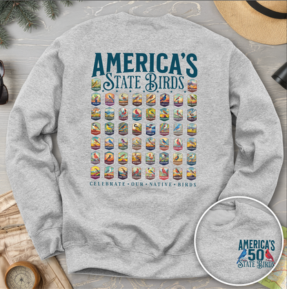 America's State Birds Front/Back Print Sweatshirt