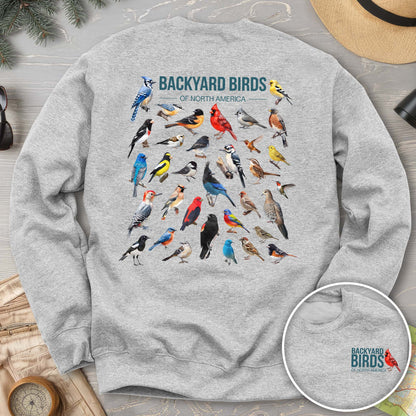 Backyard Birds Front/Back Print Sweatshirt