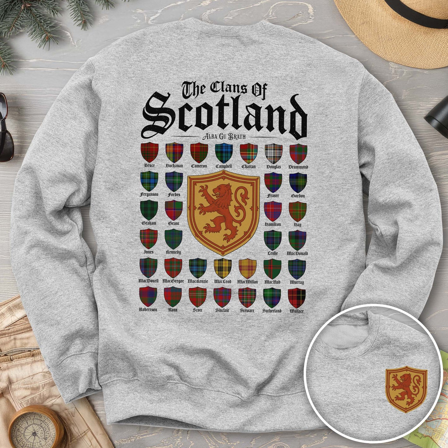 Clans of Scotland "Tartans"Front/Back Print Sweatshirt