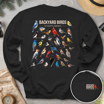 Backyard Birds Front/Back Print Sweatshirt