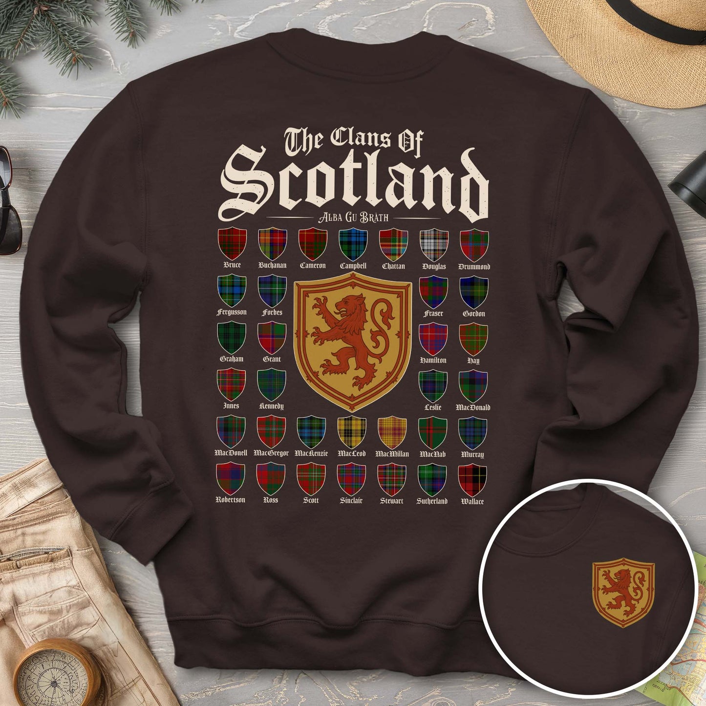 Clans of Scotland "Tartans"Front/Back Print Sweatshirt