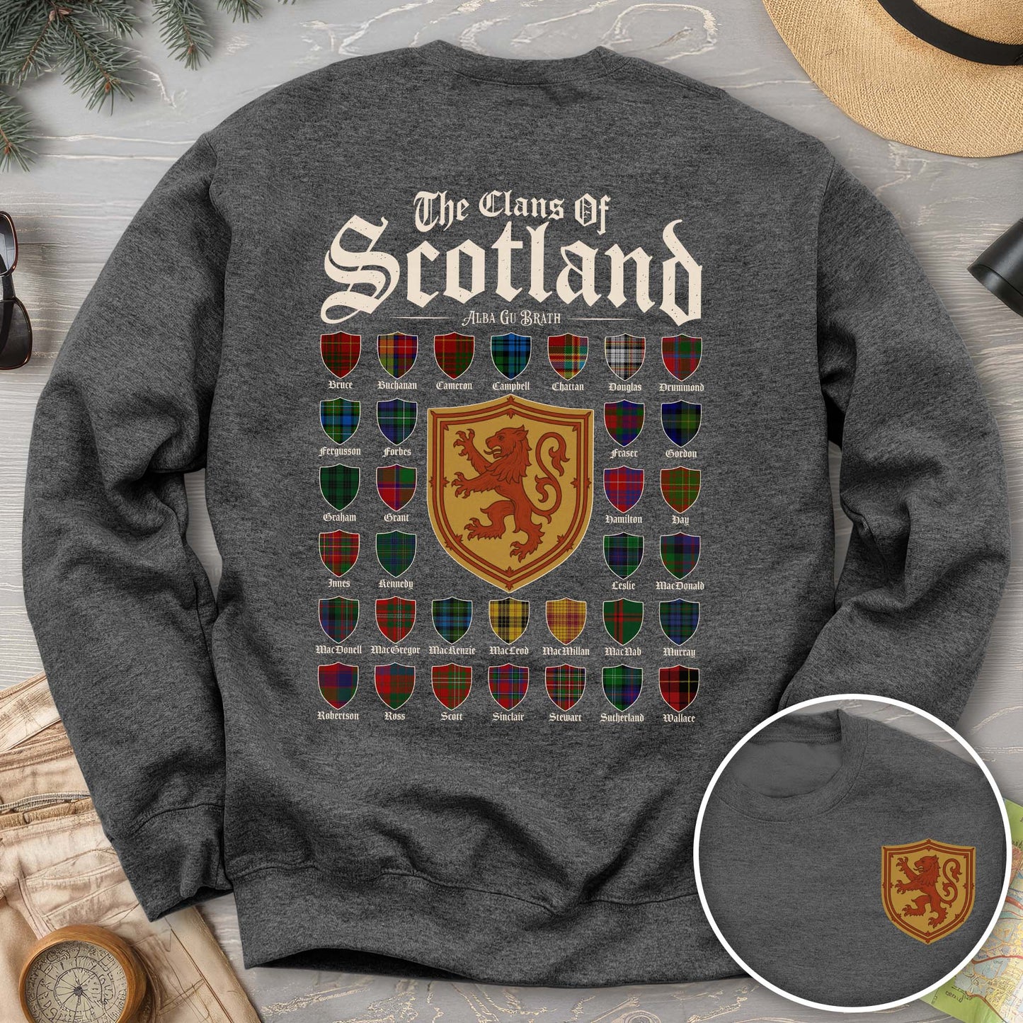 Clans of Scotland "Tartans"Front/Back Print Sweatshirt