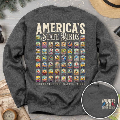 America's State Birds Front/Back Print Sweatshirt