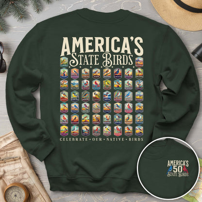 America's State Birds Front/Back Print Sweatshirt