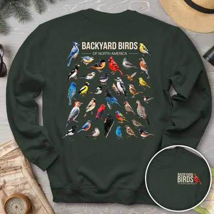 Backyard Birds Front/Back Print Sweatshirt