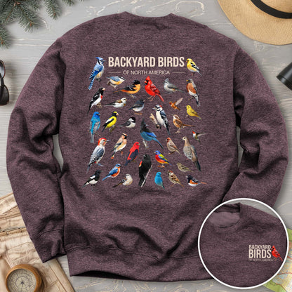 Backyard Birds Front/Back Print Sweatshirt
