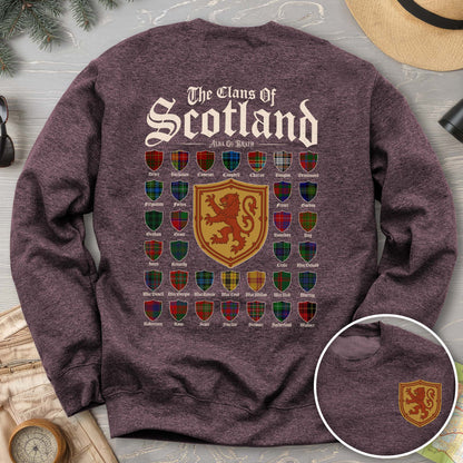 Clans of Scotland "Tartans"Front/Back Print Sweatshirt