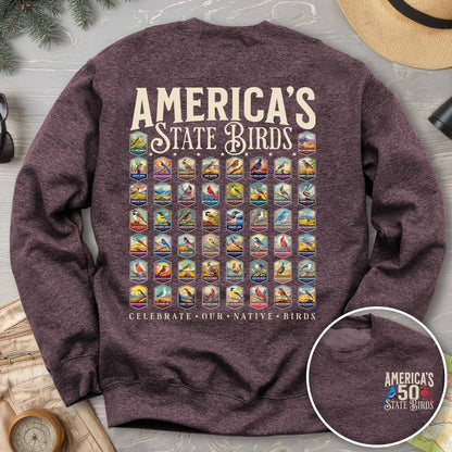 America's State Birds Front/Back Print Sweatshirt