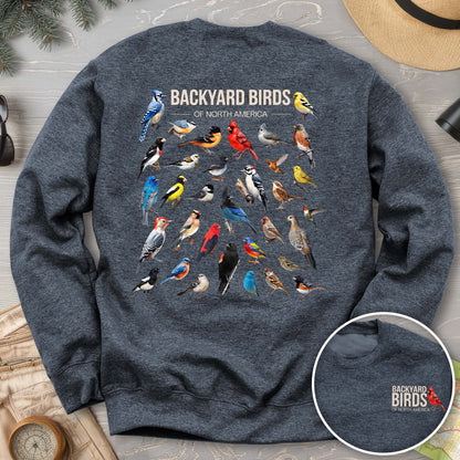 Backyard Birds Front/Back Print Sweatshirt