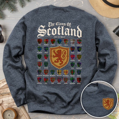 Clans of Scotland "Tartans"Front/Back Print Sweatshirt