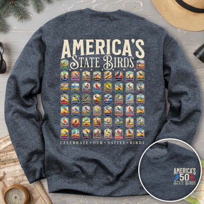 America's State Birds Front/Back Print Sweatshirt