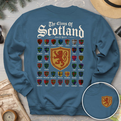 Clans of Scotland "Tartans"Front/Back Print Sweatshirt