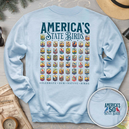 America's State Birds Front/Back Print Sweatshirt