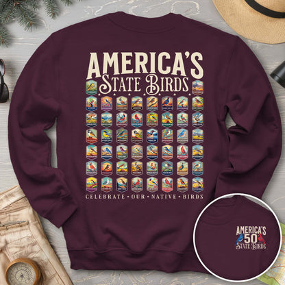 America's State Birds Front/Back Print Sweatshirt