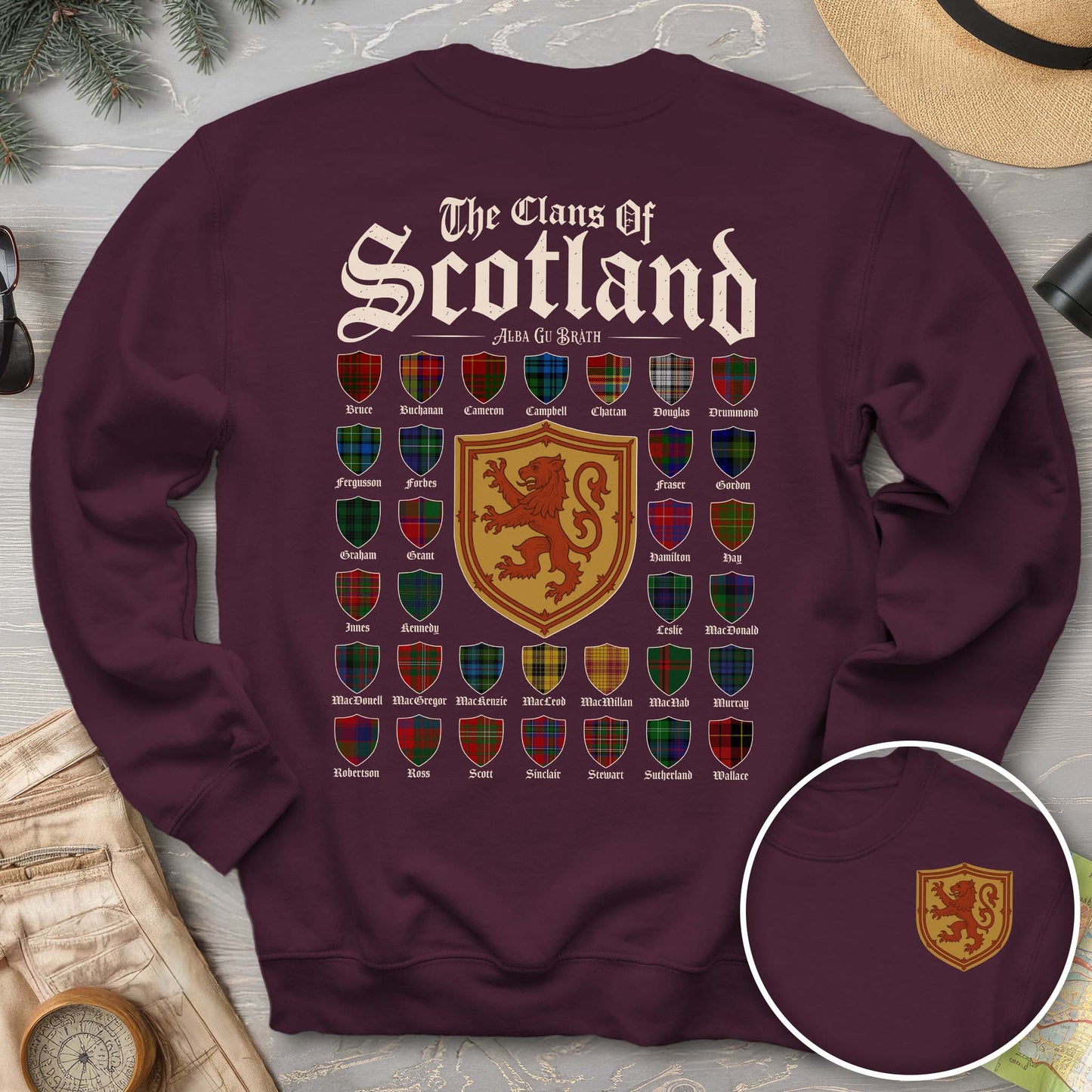 Clans of Scotland "Tartans"Front/Back Print Sweatshirt