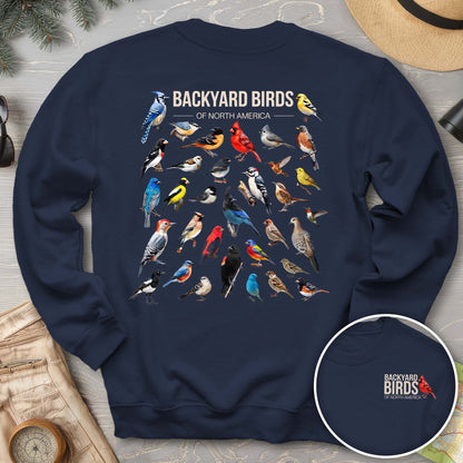 Backyard Birds Front/Back Print Sweatshirt