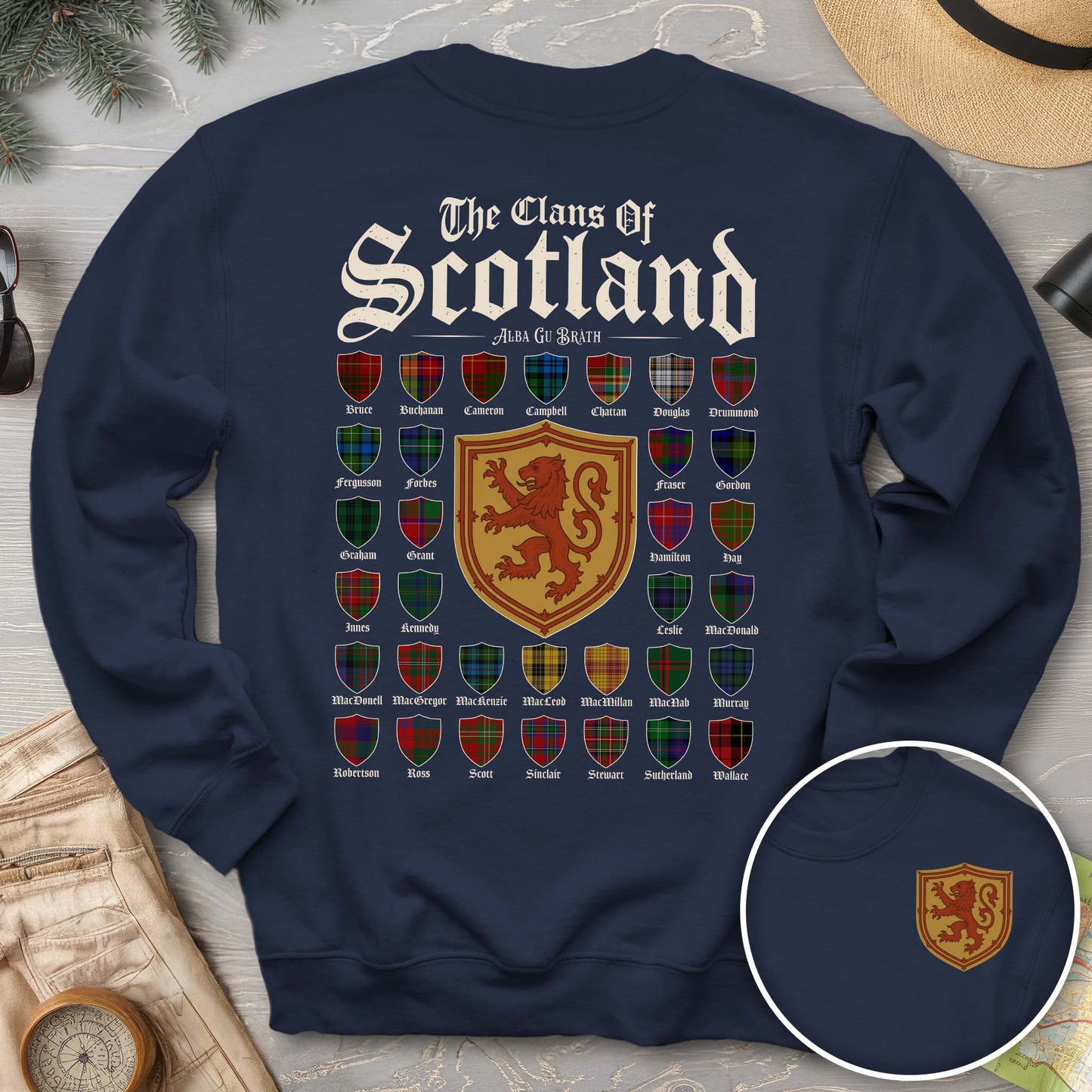 Clans of Scotland "Tartans"Front/Back Print Sweatshirt