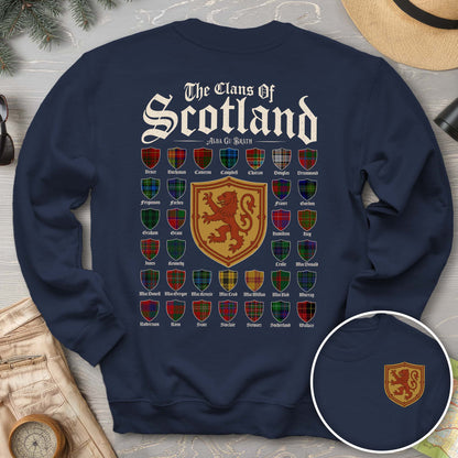Clans of Scotland "Tartans"Front/Back Print Sweatshirt