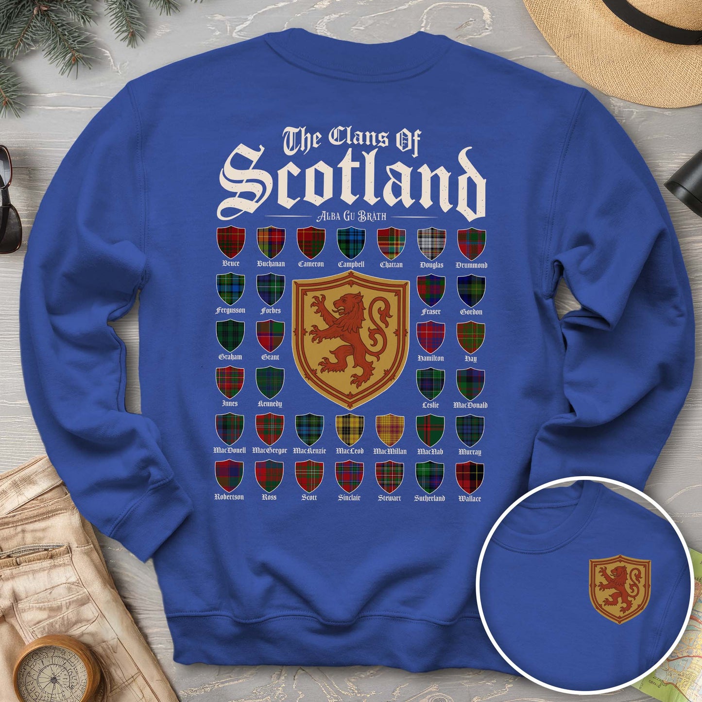 Clans of Scotland "Tartans"Front/Back Print Sweatshirt