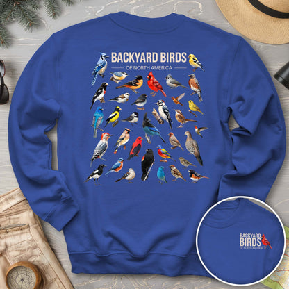 Backyard Birds Front/Back Print Sweatshirt