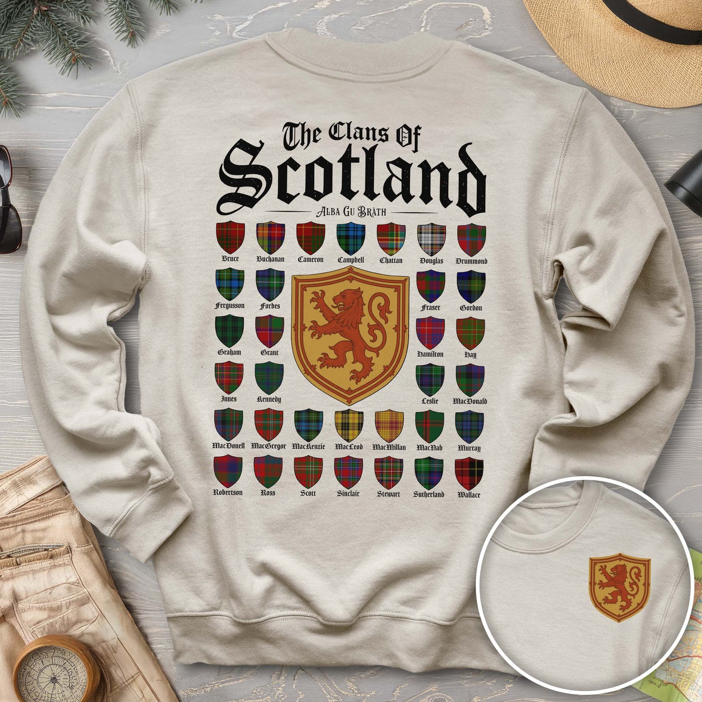 Clans of Scotland "Tartans"Front/Back Print Sweatshirt