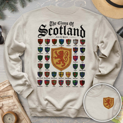 Clans of Scotland "Tartans"Front/Back Print Sweatshirt