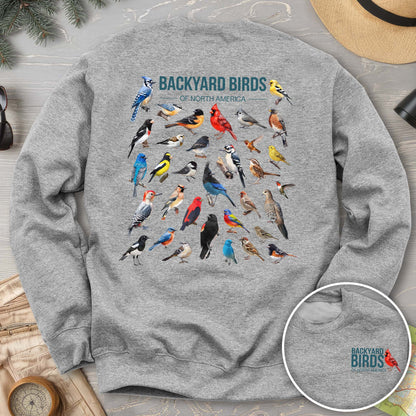 Backyard Birds Front/Back Print Sweatshirt