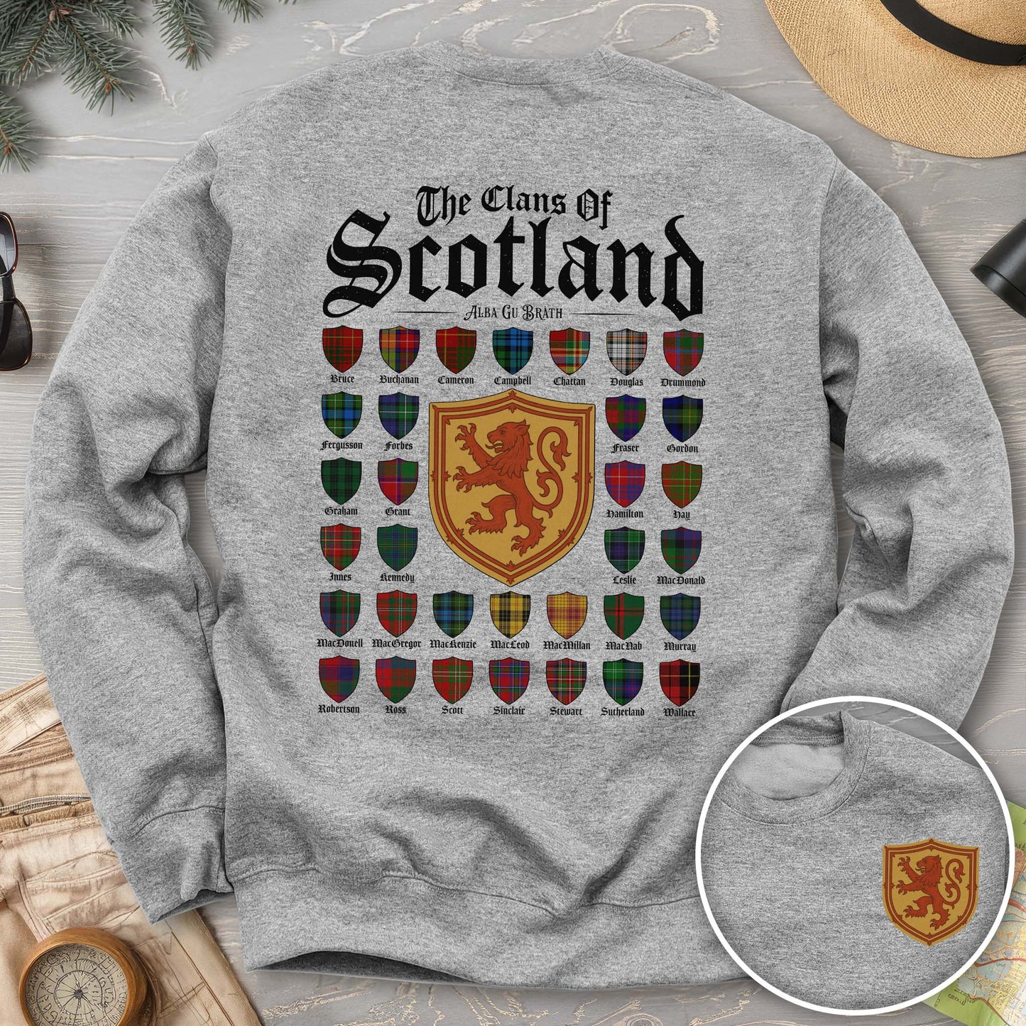Clans of Scotland "Tartans"Front/Back Print Sweatshirt