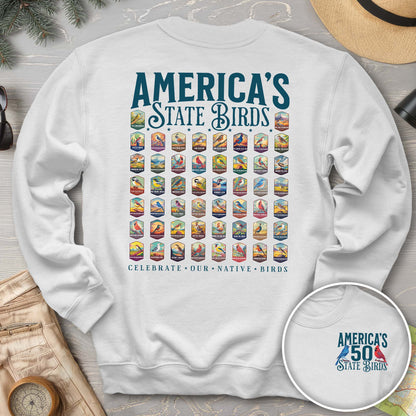 America's State Birds Front/Back Print Sweatshirt