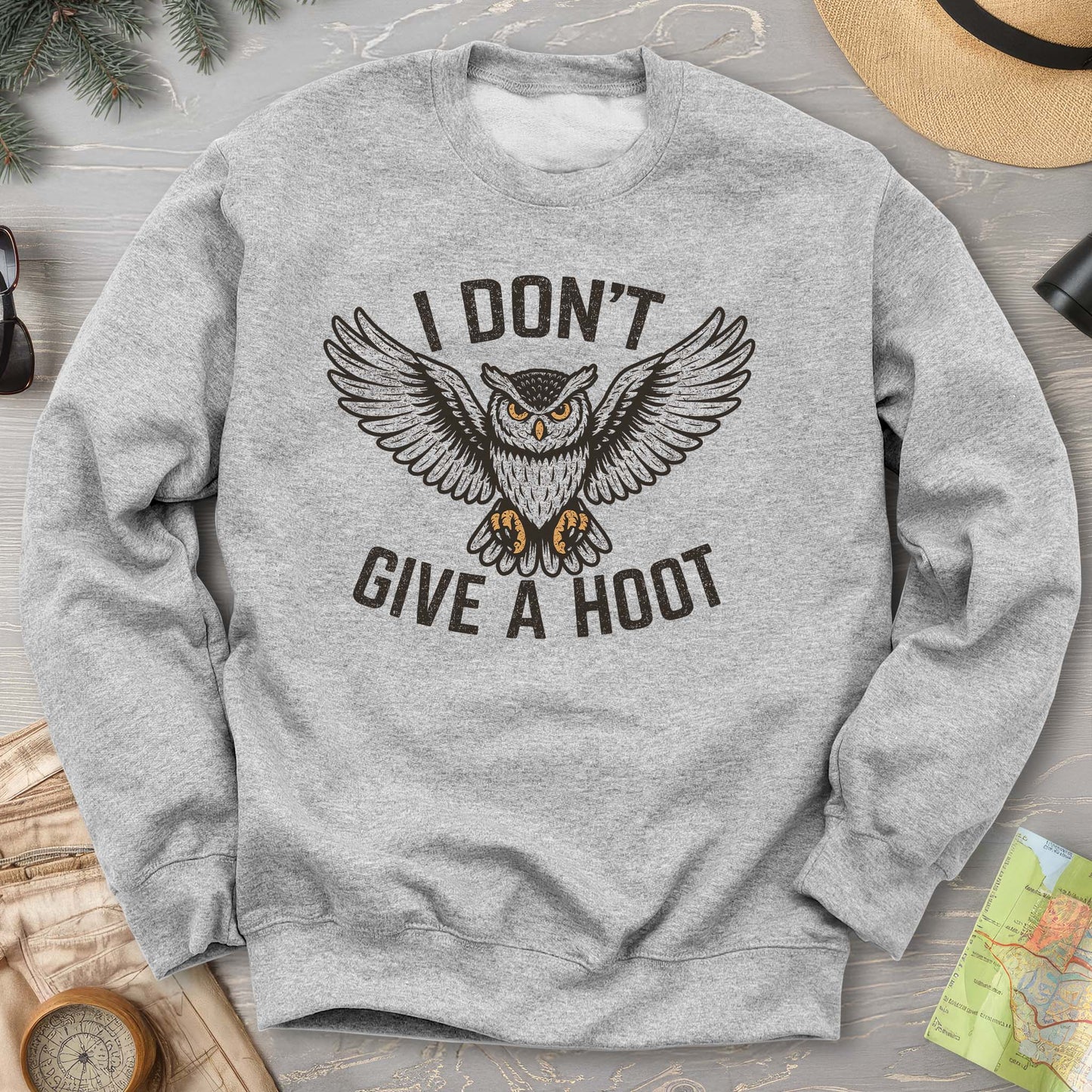 I Don't Give a Hoot "Vintage Owl" Sweatshirt