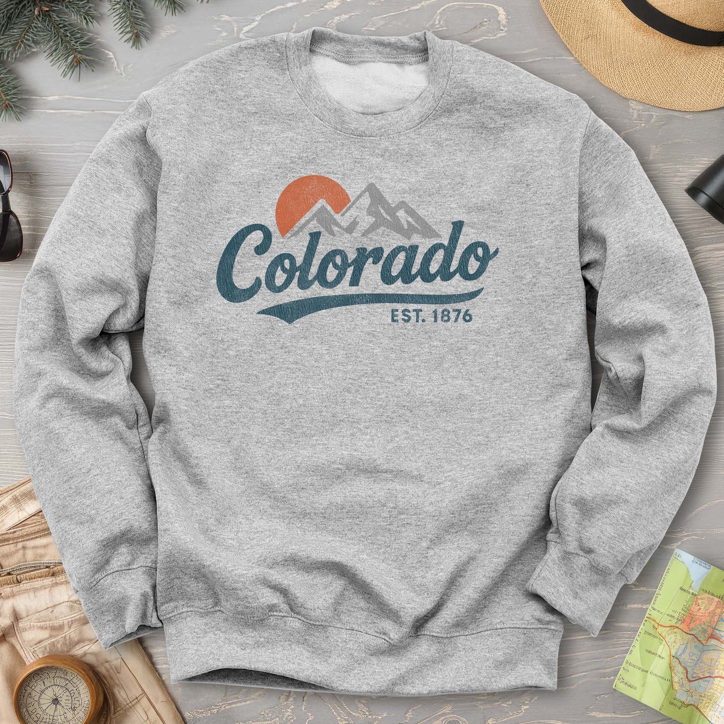 Colorado Vintage Logo Textured Sweatshirt